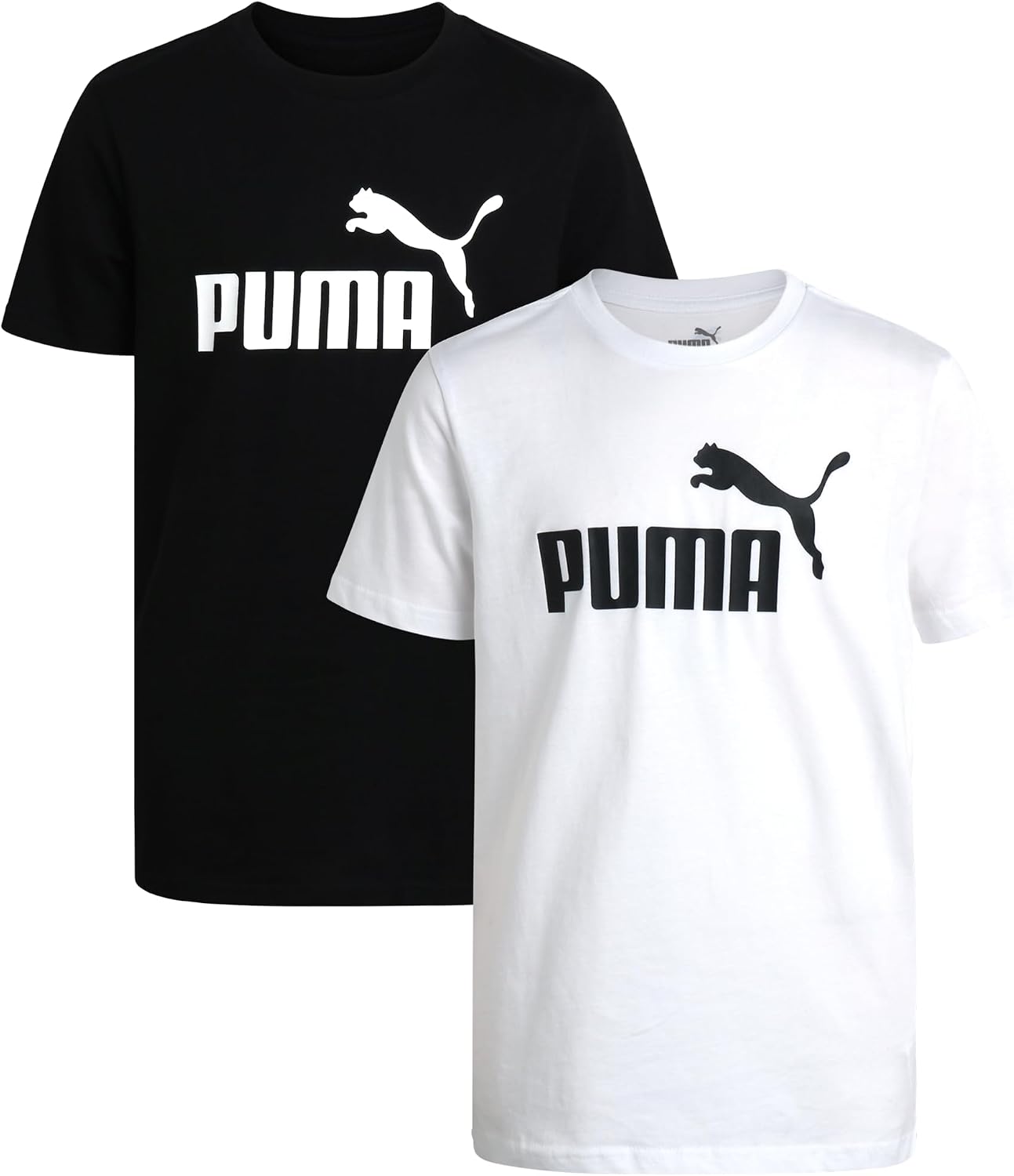 سعر ومواصفات PUMA Boys 2 Pack Basic Logo Short Sleeve Crewneck T-Shirts (Sizes S-XL) (B0CWVPXRQ3) على Amazon EG