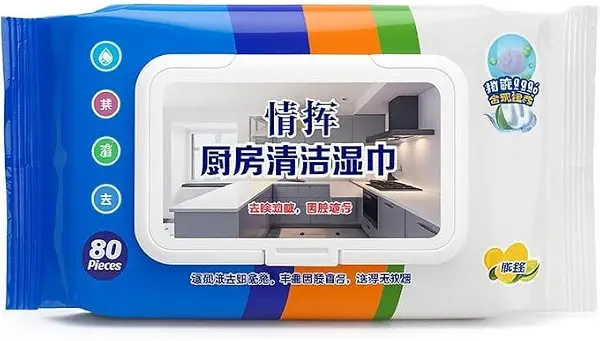 سعر ومواصفات Rack Heavy-Duty Kitchen Cleaning Wipes – 80 Extra Large Multi-Surface Grease Remover Wipes, Strong Stain & Oil Cleaning Disposable Towels for Kitchen Surfaces, Appliances & Cookware (B0GQVFV3ZZ) على Amazon EG