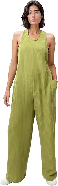 سعر ومواصفات Ravin Womens Sleeveless Ribbed Wide Jumpsuit - Lime Women Salopette (pack of 1) (B0DR8KL77T) على Amazon EG