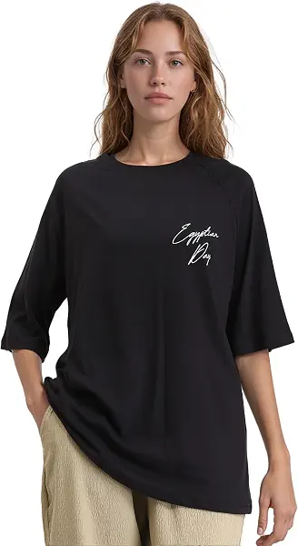 سعر ومواصفات Ravin تيشرت قطن طويل سهل الارتداء بقصة مريحة للنساء من ريفين (B0CK6T463F) على Amazon EG