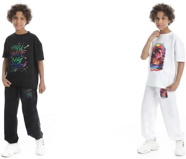 سعر ومواصفات Red Circle Boys Bundle of 2 Front Printed Pajama Set With Pant Bundle of 2 Front Printed Pajama Set With Pant (pack of 2) (B0H5WZSQVL) على Amazon EG
