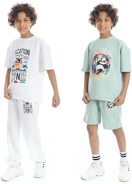 سعر ومواصفات Red Circle Boys Bundle of 2 Front Printed Pajama Set With Pant Bundle of 2 Front Printed Pajama Set With Pant (B0H5X84YVP) على Amazon EG