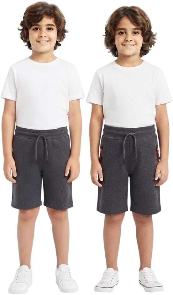 سعر ومواصفات Red Circle Bundle of 2 Shorts with pocket and zipper Kids sharcol 8 (B0HGBFCD61) على Amazon EG