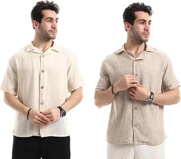 سعر ومواصفات Red Circle Mens Bundle of 2 Barista Blend Tailored Shirt Bundle of 2 Barista Blend Tailored Shirt (B0H2ZR54KM) على Amazon EG
