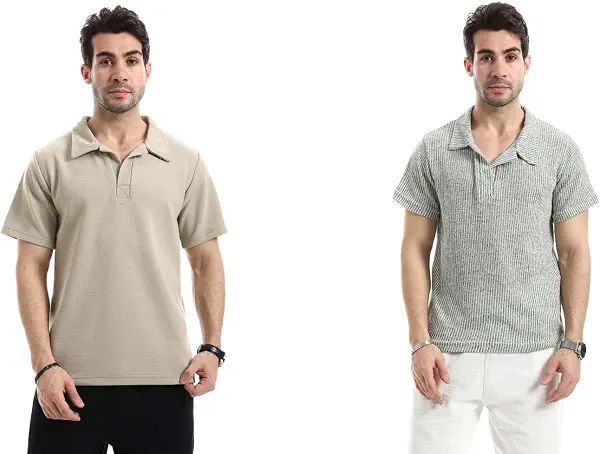 سعر ومواصفات Red Circle Mens Bundle of 2 Ivory Dune Relaxed T-Shirt Bundle of 2 Ivory Dune Relaxed T-Shirt (B0H4S57LQ1) على Amazon EG