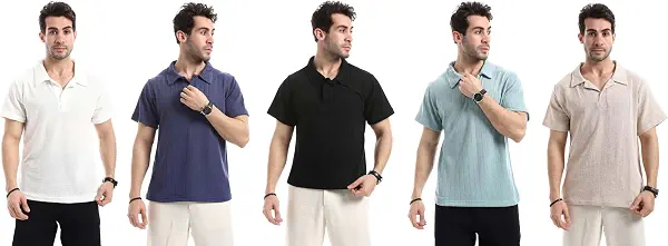 سعر ومواصفات Red Circle Mens Bundle of 5 Ivory Dune Relaxed T-Shirt Bundle of 5 Ivory Dune Relaxed T-Shirt (B0H4S9JH73) على Amazon EG