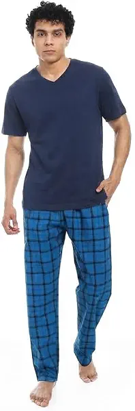 سعر ومواصفات Red Circle Off Cliff Pajama T-shirt and cardigan shorts Men Cotton 100% navy-royal blue 3XL (B0HLY3QWRD) على Amazon EG