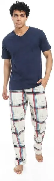 سعر ومواصفات Red Circle Pajama T-shirt and cardigan shorts Men Cotton 100% navy*Beige 2xl (B0HLXSS6RF) على Amazon EG