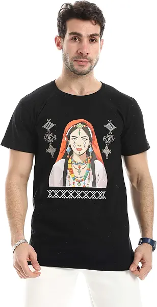 سعر ومواصفات Red Circle تيشيرت قطن برقبة دائرية ضيقة مطبوع عليه عبارة "Arabian Girl" للرجال من ريد سيركل - لون اسود (بنات) (B0GHP8QBRW) على Amazon EG