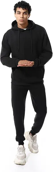 سعر ومواصفات Red Cirlce Mens Elastic Ankle Comfy Hooded Tracksuit Set - BLACK Elastic Ankle Comfy Hooded Tracksuit Set (B0DKG79BQ9) على Amazon EG