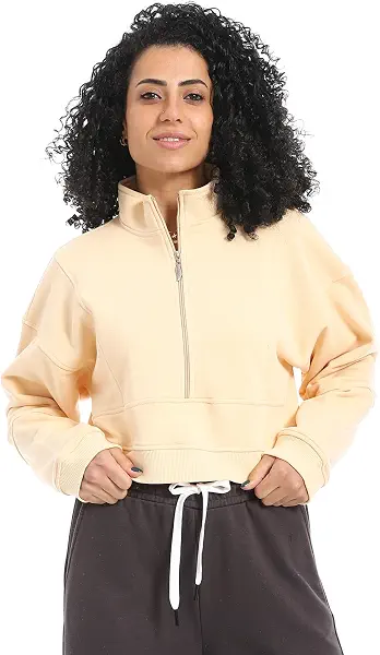 سعر ومواصفات RED COTTON سويت شيرت خريفي بسحاب ربع للنساء من ريد كوتون - سيمون - مقاس 2X (B09YWW8FF5) على Amazon EG