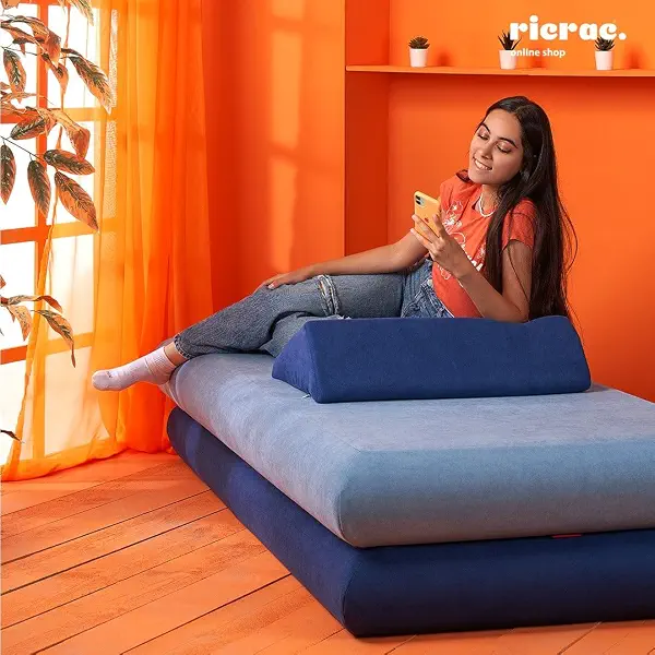 سعر ومواصفات RicRac Double Mattresses with Cushion - Rife, Navy Blue, 200 x 90 x 40 cm (B0HMNPY9ZN) على Amazon EG