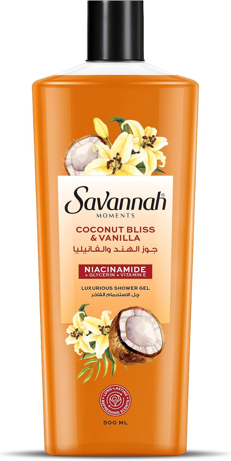 سعر ومواصفات Savannah Coconut Bliss and Vanilla Shower Gel 500 ml (B0HFSSH5VP) على Amazon EG