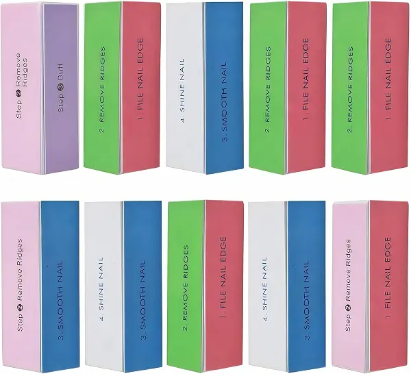 سعر ومواصفات 4 Sides Nail Buffing Blocks - Nail File, Smooth, Nail Buffing Sponge, Emery Board for Nail Art Care and Polishing - Mini Nail Buffing Tool - Glitter Pedicure Tool for Women (Random Color) (B07R2JYQZ4) على Amazon EG