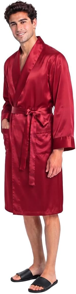 سعر ومواصفات Signoola Premium Satin Bath Robe, Soft Lightweight, 2 Pockets (B0HL11MYY4) على Amazon EG