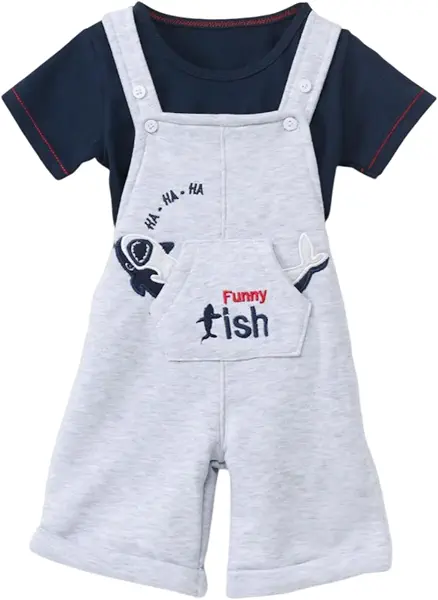 سعر ومواصفات SIKA Boys Set of 2 Pieces Bodysuit&T-Shirt Embroidered Funny Fish Set of 2 Pieces (pack of 2) (B0DZ2G7PF1) على Amazon EG