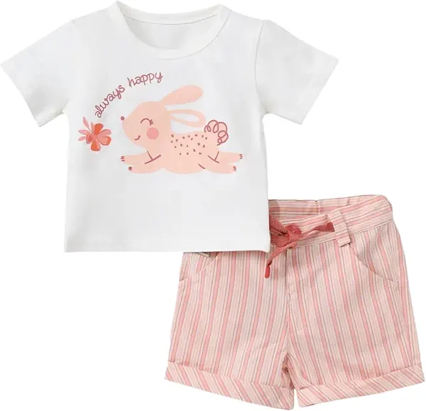 سعر ومواصفات SIKA Unisex Set of 2 Pieces Half Sleeves T-Shirt&Shorts Printed Rabbit Set of 2 Pieces (pack of 2) (B0DZ2CQNKM) على Amazon EG