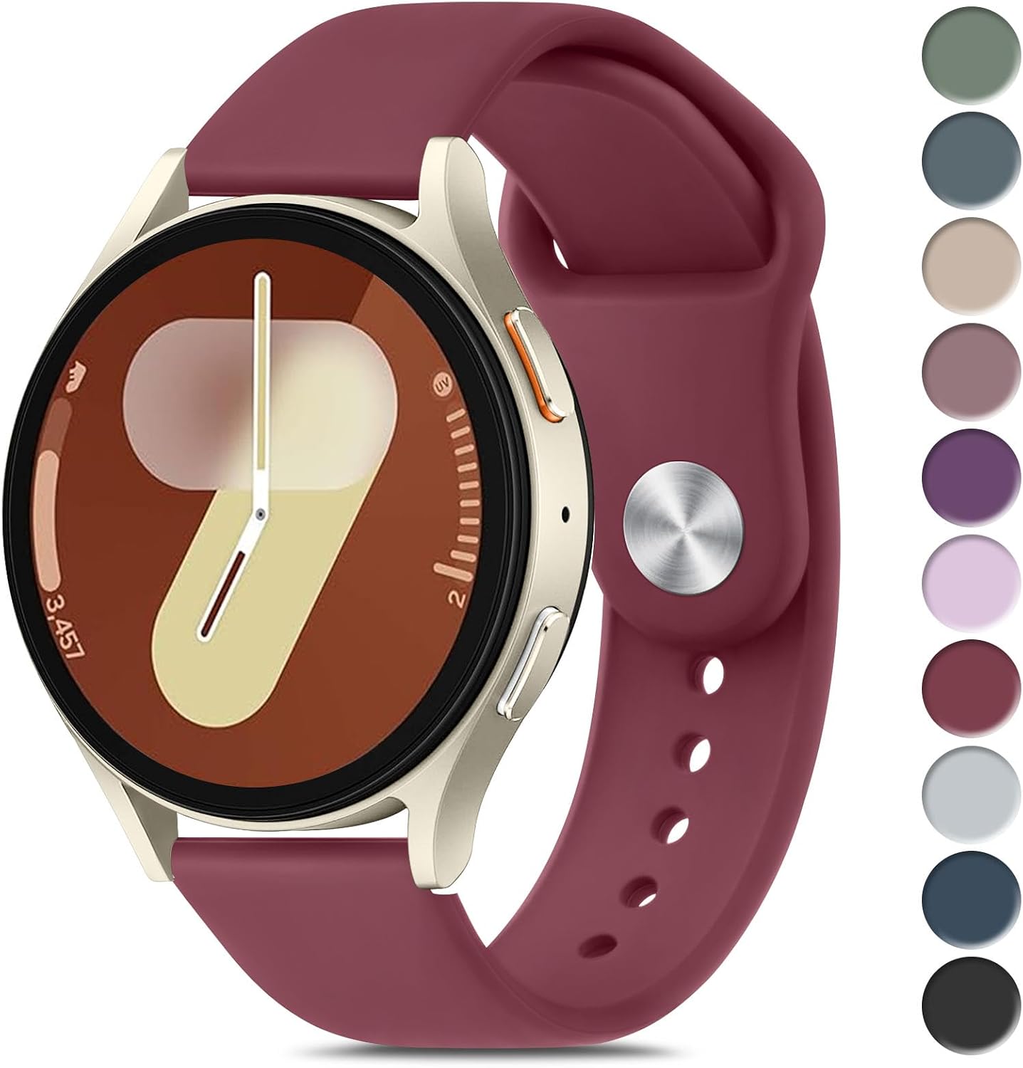 سعر ومواصفات Silicone Bands for Samsung Galaxy Watch 7 Band 40mm 44mm, Galaxy Watch FE Bands 40mm, 20mm Soft Silicone Sport Replacement Strap for Galaxy Watch 7 Band Women Men (B0DKH4LJP8) على Amazon EG