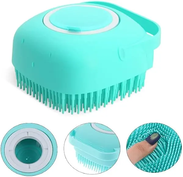 سعر ومواصفات Silicone Bath Loofah with Reservoir, Massage Brush Exfoliating Bath and Shower Silicone with Soap Dispenser (Random color) (B0CVC4Q5DB) على Amazon EG