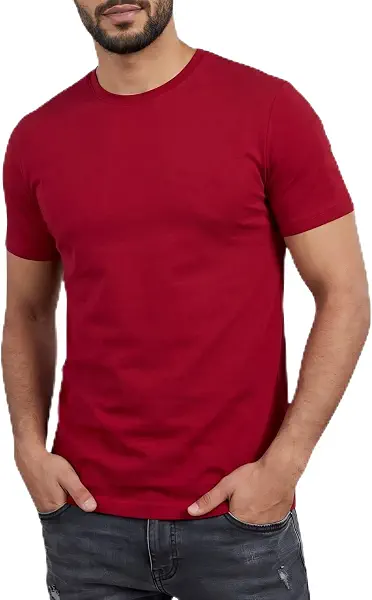 سعر ومواصفات Silver Hawk تيشرت بقصة ضيقة للرجال مصنوع من القطن بنسبة 100% - احمر (4XL) (B0HDTWBCM9) على Amazon EG