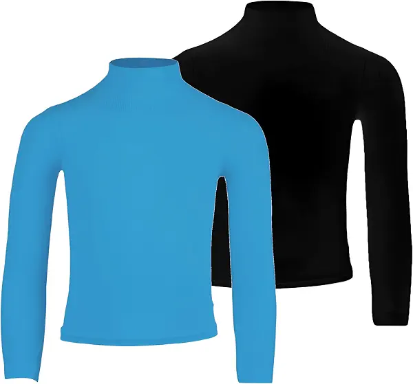 سعر ومواصفات Silvy Girls Long Sleeve Set Of 2 Pieces Cellina High Girls Long Sleeves High Neck Top Underwear (B08BX47MYY) على Amazon EG