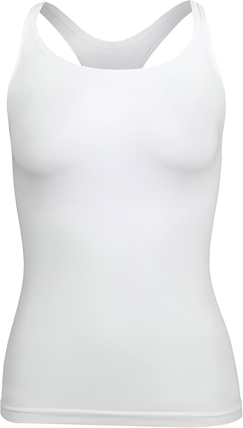 سعر ومواصفات Silvy Lycra Castella Sleeveless Top Racerback For Women-White-L (B0HHFD1PMT) على Amazon EG