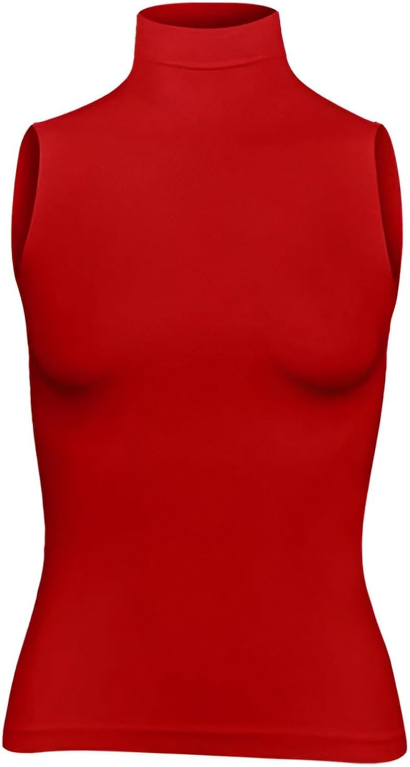 سعر ومواصفات Silvy Lycra Diana Sleeveless High Neck Top For Women-Red-XL (B0HHFC88QS) على Amazon EG