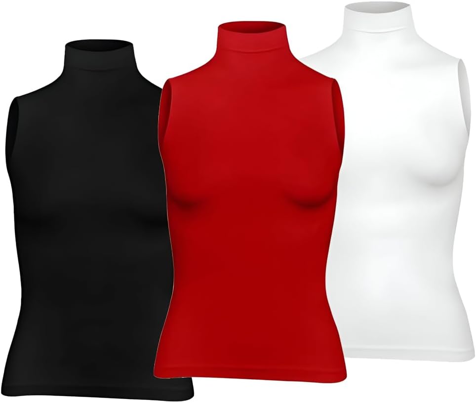 سعر ومواصفات Silvy Womens Sleeveless Set Of 3 Pieces Lycra Set Of 3 Pieces Diana Sleeveless High Neck Top (B0DC59MTVH) على Amazon EG