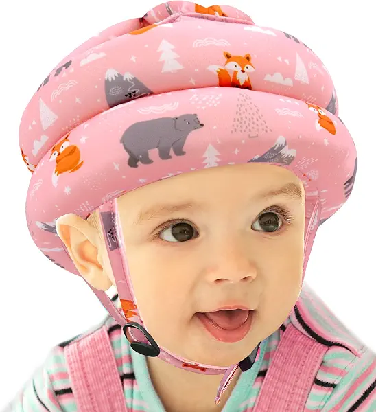 سعر ومواصفات Simply Kids Baby Helmet for Crawling & Walking - Soft Cushion Infant Safety Headguard for Learning to Walk - Toddler Helmets 1-2 Years Old, 6-12 Months (Pink Fox) (B0C1YQFS8F) على Amazon EG