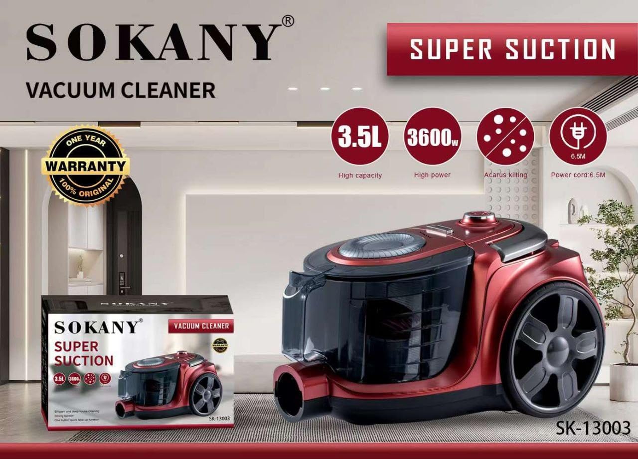 سعر ومواصفات SK-13003 مكنسه كهربائيه 3.5لتر 3600وات (B0CPMDJS1L) على Amazon EG