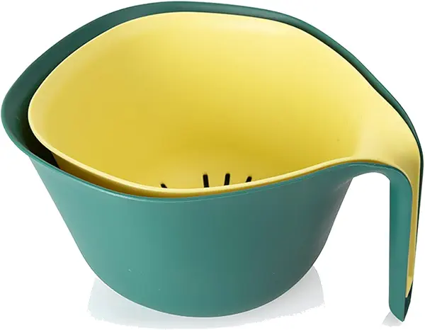 سعر ومواصفات SK-3064 - مصفاة مزدوجة مدورة باليد بلاستيك متعدد الألوان قطعة واحدة (B0GXDZD177) على Amazon EG