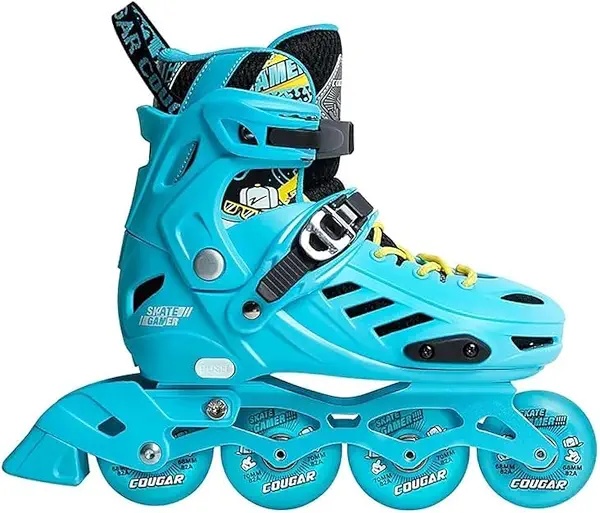 سعر ومواصفات Skate Shoes - Cougar Patinage - Model 313 - Luminous Wheel - Blue - Medium 35-38 Cougar Skate (B0CD2M4LLX) على Amazon EG