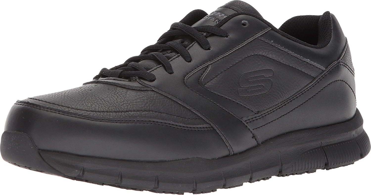 سعر ومواصفات سكيتشرز كالي وومنز Skechers Nampa Food Service Shoe for men, Black Polyurethane, 41 EU Wide (B0777YYJRN) على Amazon EG