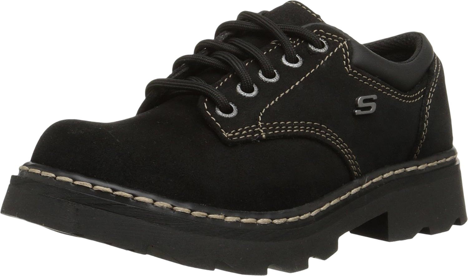 سعر ومواصفات Skechers Women's Parties - Mate Oxford, Black Suede Leather, 5 UK, Black Suede Leather, 38 EU (B000VHT9L8) على Amazon EG