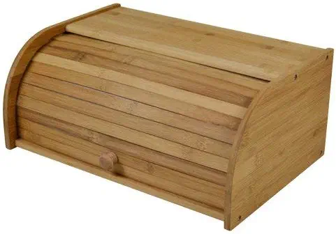 سعر ومواصفات Spetebo Rustic Bamboo Bread Bin - 17x40x27.5 cm with Rollable Lid (B00SHHLNEK) على Amazon EG