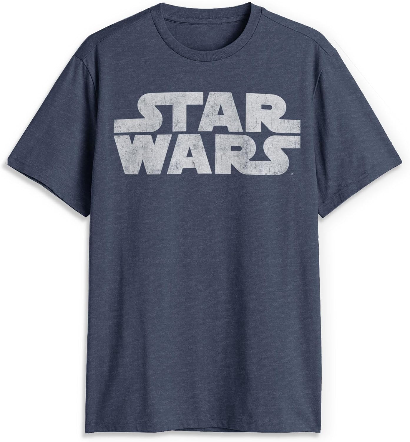 سعر ومواصفات STAR WARS Men's Simplest Logo Graphic Tee, Navy Heather, S (B073798CQL) على Amazon EG