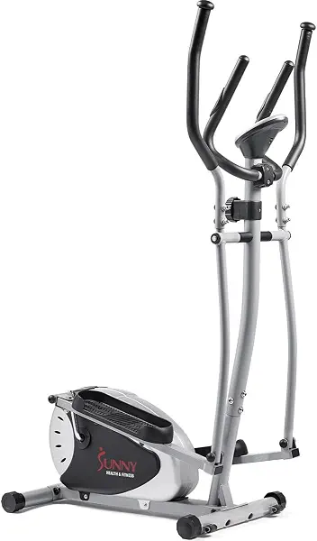 سعر ومواصفات Sunny Health & Fitness 2-in-1 Upright Elliptical Cross Trainer, Compact Full-Body Exerciser, Home Cross-Training for Arm/Leg, Low Impact Cardio Workout Machine for Indoor, Optional Free SunnyFit App (B002R8CPRY) على Amazon EG