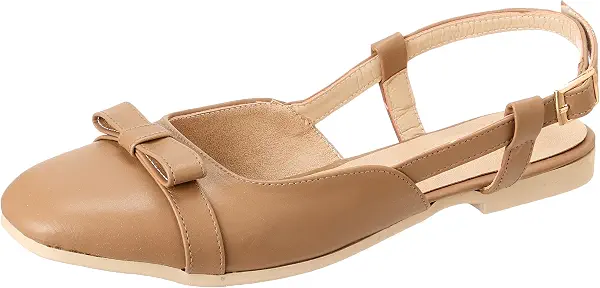 سعر ومواصفات SWAY Leather flat squared toe classy slingbacks with a thin knotted ribbon and a stitched upper lining (B0DKRDV7FB) على Amazon EG