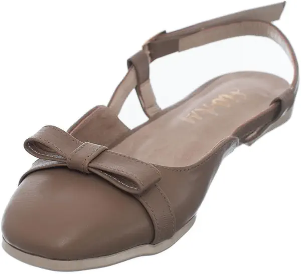 سعر ومواصفات SWAY Leather flat squared toe classy slingbacks with a thin knotted ribbon and a stitched upper lining (B0DKRK2RGB) على Amazon EG