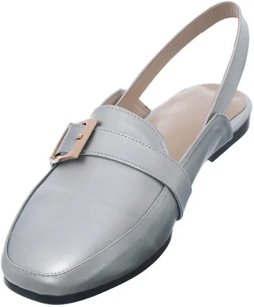 سعر ومواصفات SWAY Leather square toe flat classic slingbacks with a simple strap (B0DKRGF7KH) على Amazon EG