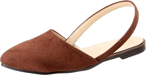 سعر ومواصفات SWAY Suede flat fashionable cut pointy toe slingbacks (B0DKR1P76B) على Amazon EG