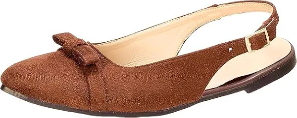 سعر ومواصفات SWAY Suede flat round toe slingbacks with a thin simple suede bowtie (B0DKR2WXMD) على Amazon EG