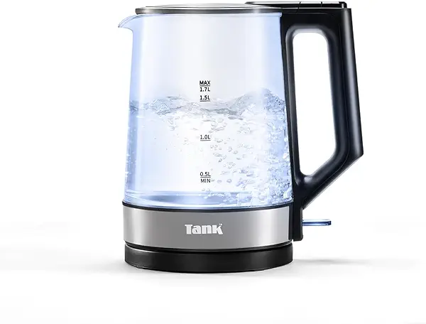 سعر ومواصفات Tank Glass Kettle, 1.7L Capacity, 1850 Watts, Black, KG-2318B - 2 Year Warranty (B0FGXNDBXG) على Amazon EG