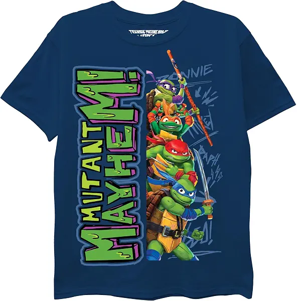 سعر ومواصفات تينايج ميوتانت نينجا تيرتلز TEENAGE MUTANT NINJA boys Tmnt Mutant Mayhem Character Short Sleeve Tee T-Shirt (pack of 1) (B0CB5G4ZW6) على Amazon EG