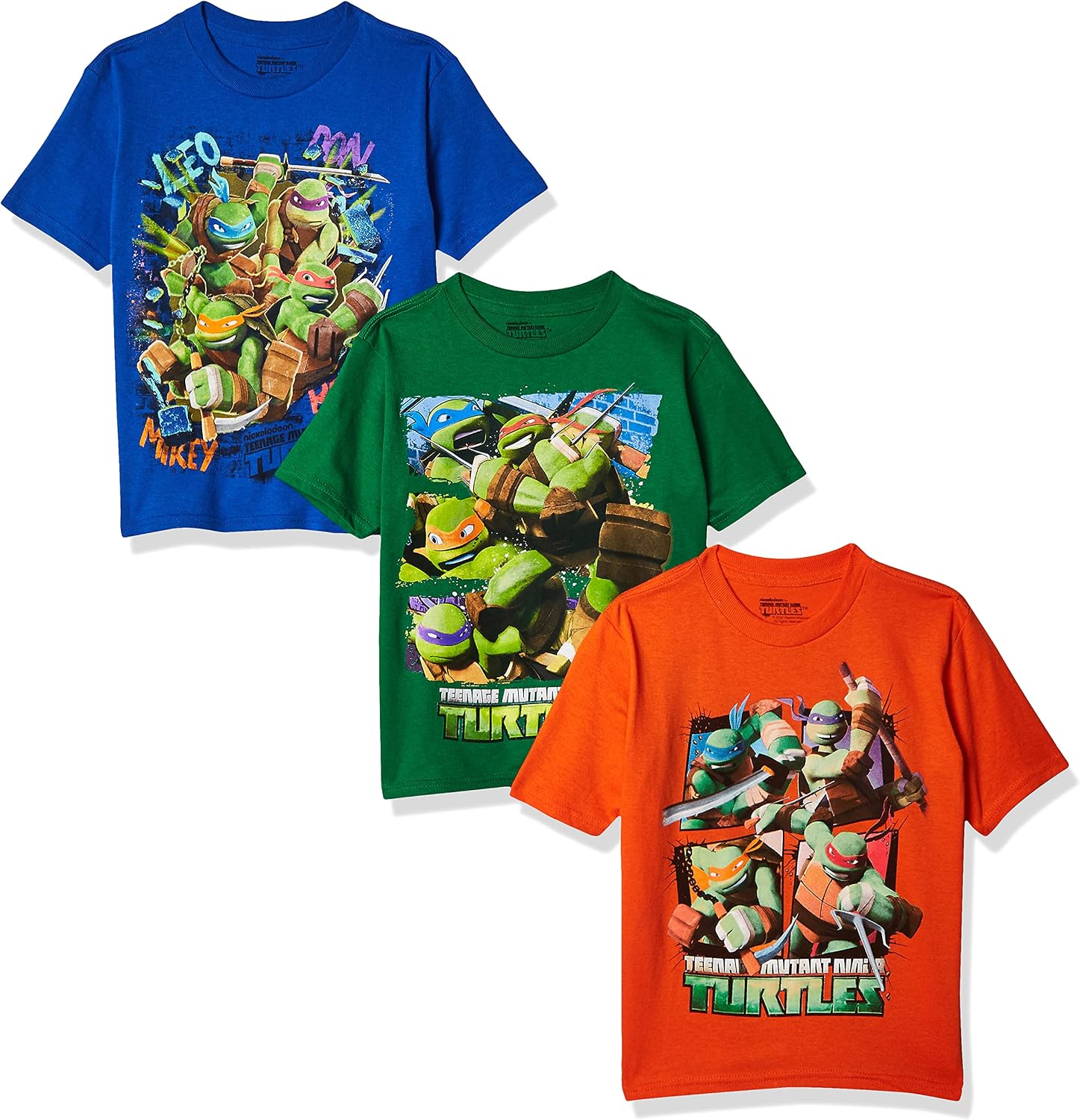 سعر ومواصفات Teenage Mutant Ninja Turtles Boys' 3 Pack T-Shirt by Nickelodeon (B00AMEZI4W) على Amazon EG
