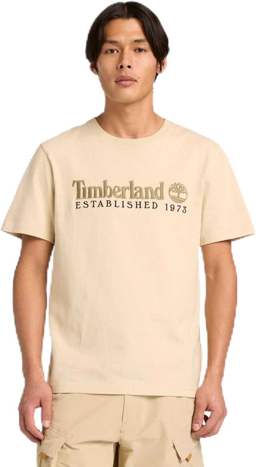 سعر ومواصفات Timberland Mens Men's Established 1973 Embroidery Logo Tee T.Shirts (pack of 1) (B0HM14CPJ3) على Amazon EG