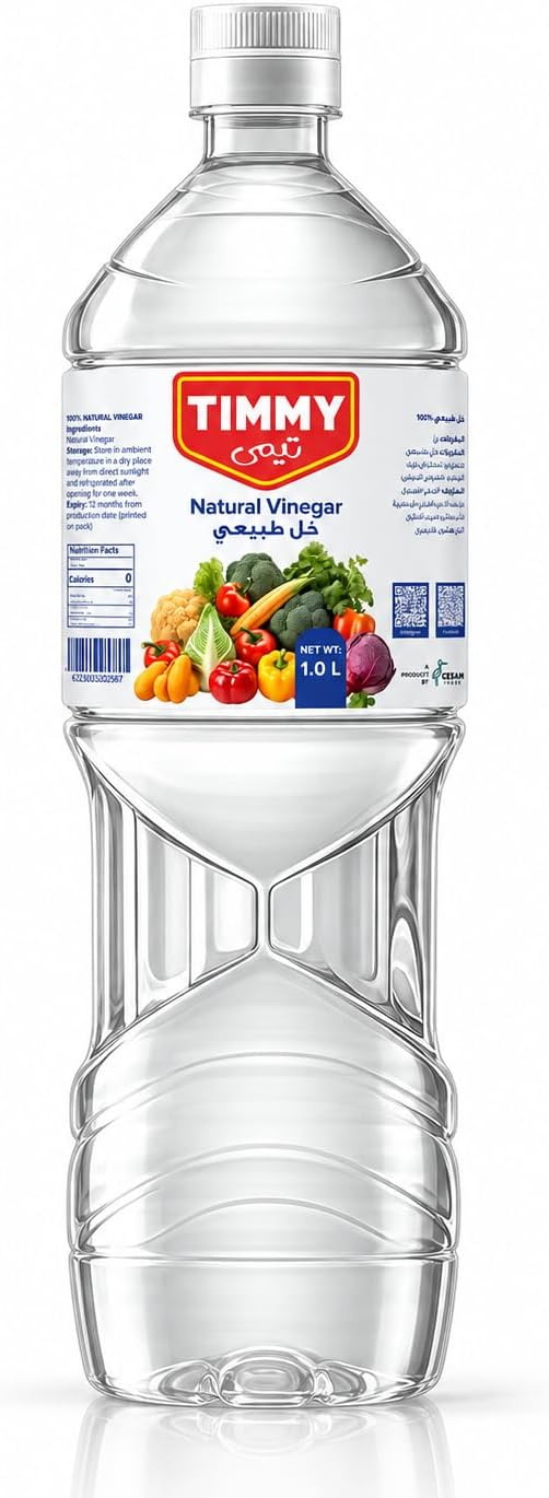 سعر ومواصفات Timmy Natural Vinegar 1 Liter (B0GX6Y7KM1) على Amazon EG