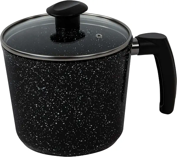سعر ومواصفات Top chef milk pot granite size 16 black glass lid (B0B885GLK1) على Amazon EG