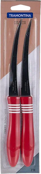 سعر ومواصفات TRAMONTINA Set, Premium Set Designed for Everyday Use (Cor & Cor, Tomato Knife Set, 2-Piece, Polypropylene, Natural, Various Sizes, Stainless Steel Finish, 2 Tomato Knives) (B00PLBZ14S) على Amazon EG