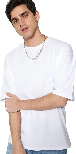 سعر ومواصفات Trendyol Man Oversize/Wide Cut Basic 100% Cotton T-Shirt TMNSS22TS0318 T-Shirt (pack of 1) (B0B9GXDHB3) على Amazon EG
